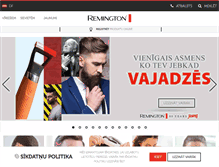 Tablet Screenshot of lv.remington-europe.com